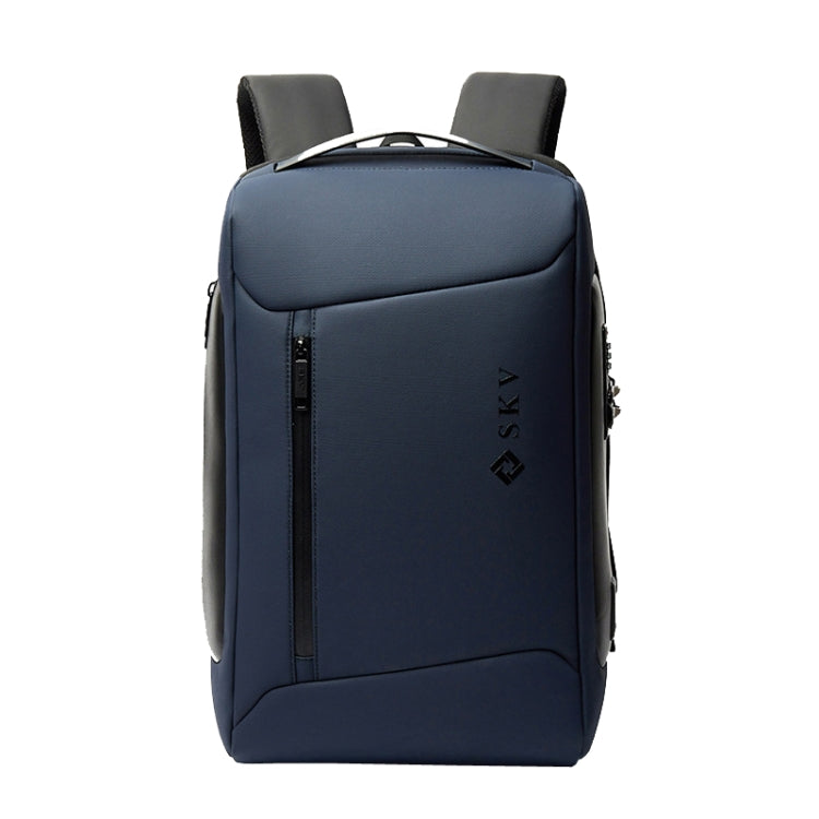 SKV B20430 Men Large Capacity Commute Computer Bag Business Casual Backpack(Blue) Eurekaonline