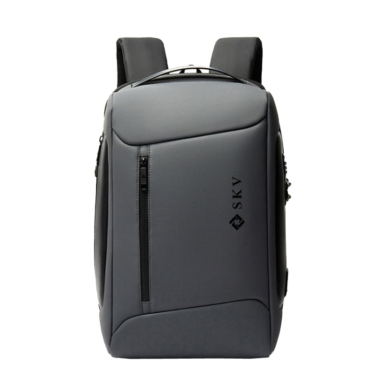 SKV B20430 Men Large Capacity Commute Computer Bag Business Casual Backpack(Grey) Eurekaonline
