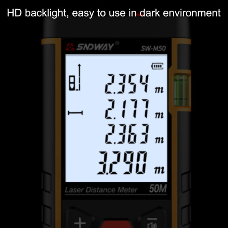 SNDWAY SW-M50 Laser Distance Meter Infrared Measuring Instrument, Distance: 50m Eurekaonline