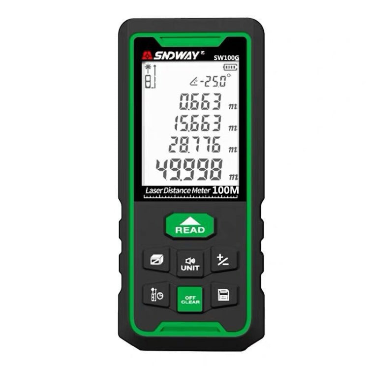 SNDWAY SW100G High-precision Indoor and Outdoor Green Laser Rangefinder, Distance: 100m Eurekaonline