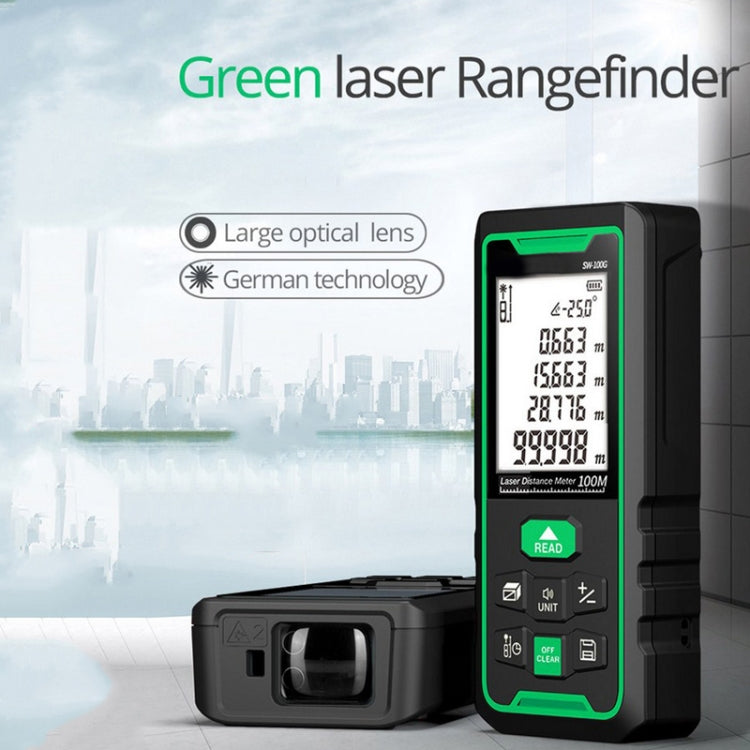 SNDWAY SW100G High-precision Indoor and Outdoor Green Laser Rangefinder, Distance: 100m Eurekaonline