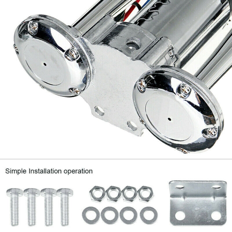 ST-1018S 600DB Double-tube Metal Conjoined Electric Pump Car Horn with Relay Eurekaonline
