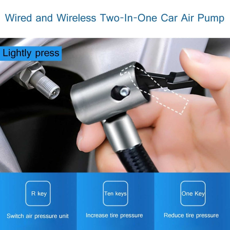 ST-797 DC12V 120W Car Air Pump Wired Wireless Two-In-One Digital Air Pump Eurekaonline