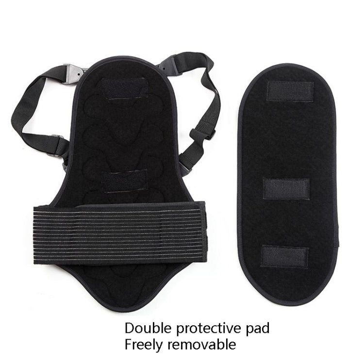 SULAITE Ski Thickening Outdoor Sports Spine Protection Detachable Fits The Human Body Thickening Protective Gear, Specification: L(Black) Eurekaonline