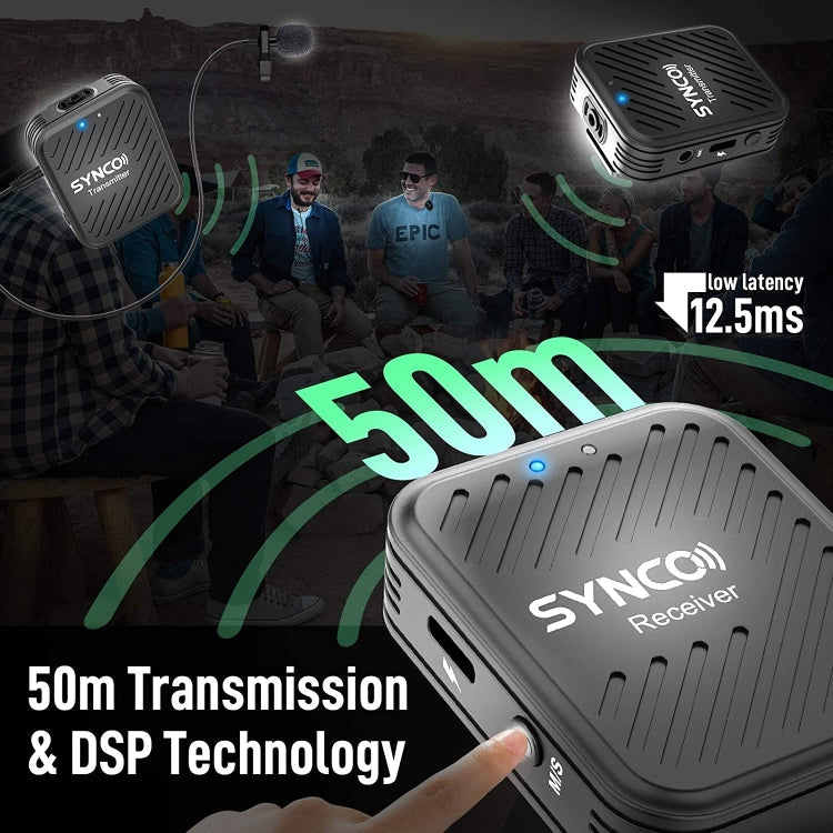 SYNCO Engragal  Wireless Microphone System 2.4GHz Interview Lavalier Lapel Mic Receiver Kit For Phones DSLR Tablet Camcorder,Configuration G1 (A1) Eurekaonline