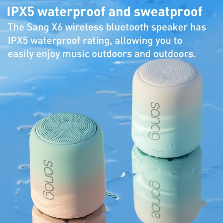 Sanag X6S Outdoor Portable Mini Gradient Bluetooth Speaker(White Pink) Eurekaonline