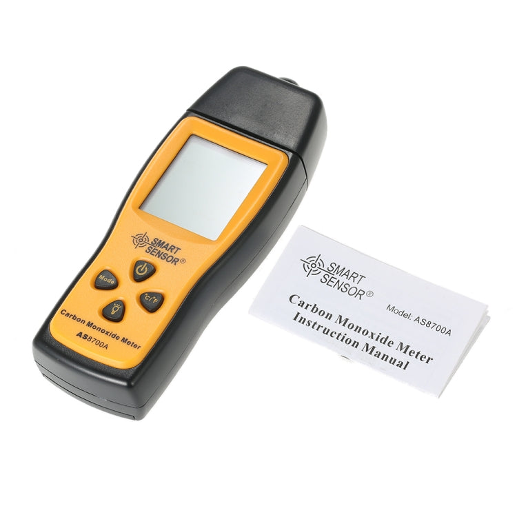 Smart Sensor AS8700A Handheld Carbon Monoxide Meter High Precision Digital CO Leak Detector Analyzer,  Sound  Light Alarm, Range: 0-1000ppm Eurekaonline