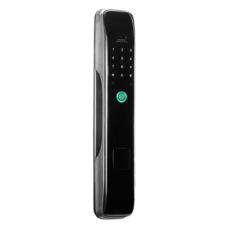 Smart Wifi Anti-Theft Fingerprint Password Lock Mobile Phone Remote Control Electronic Door Lock Magnetic Card Lock, Specification: SM-SL808 Automatic Black Eurekaonline