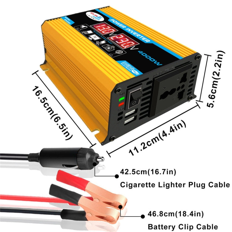 Solar Power System Inverter 30A Controller+18W 12V Solar Panel, Specification: Yellow 12V To 110V Eurekaonline