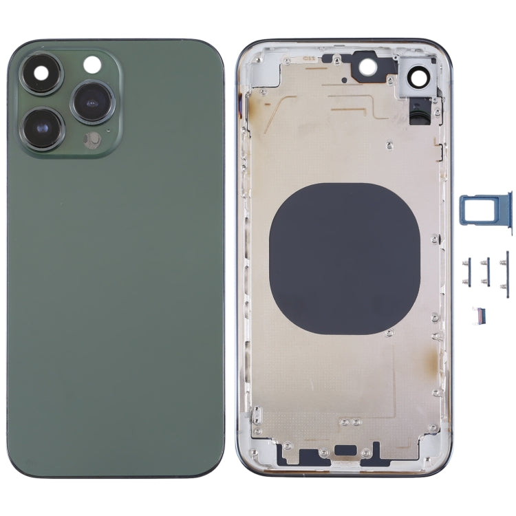 Stainless Steel Back Housing Cover with Appearance Imitation of iP13 Pro for iPhone XR(Green) Eurekaonline