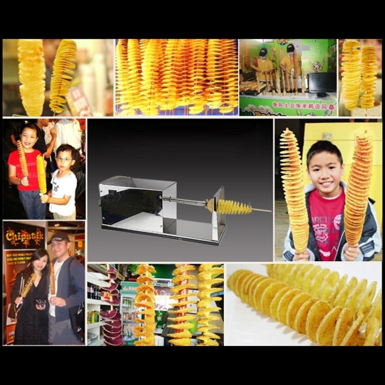 Stainless Steel Electric Tornado Potato Tower Crane, EU Plug Eurekaonline