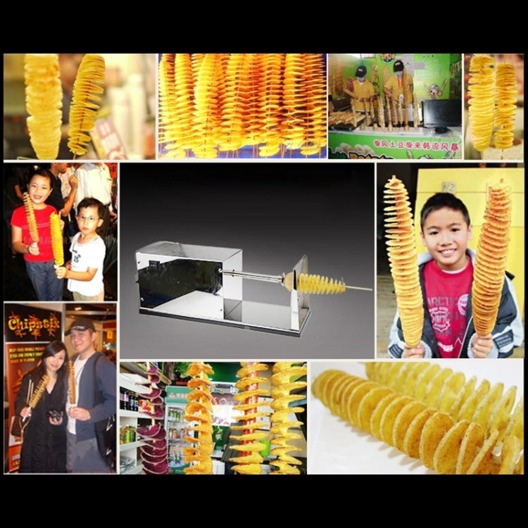 Stainless Steel Electric Tornado Potato Tower Crane, EU Plug Eurekaonline