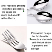 Stainless Steel Portable Cutlery Set Western Steak Knife Fork Spoon Set,Color: Black and Silver Eurekaonline