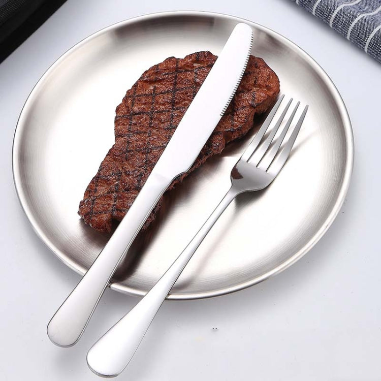 Stainless Steel Portable Cutlery Set Western Steak Knife Fork Spoon Set,Color: Red Rose Gold Eurekaonline