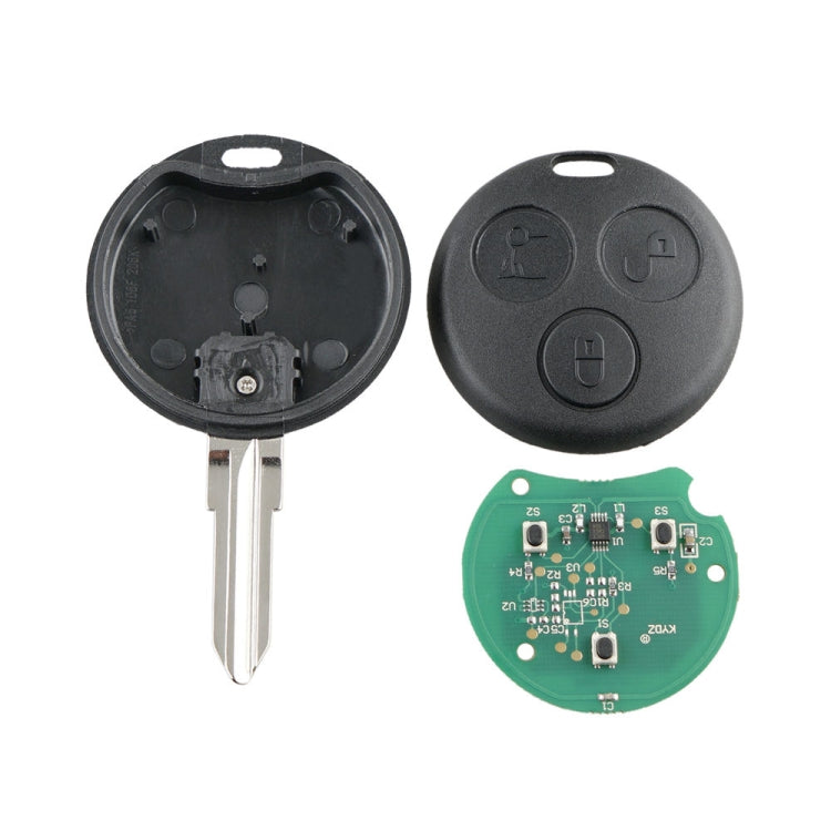 Straight Car Key Tip Embryo 433.92 Frequency for Mercedes-Benz Smart 3-button Eurekaonline