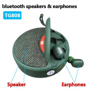 T&G TG808 2 in 1 Mini Wireless Bluetooth Speaker Wireless Headphones(Green) Eurekaonline