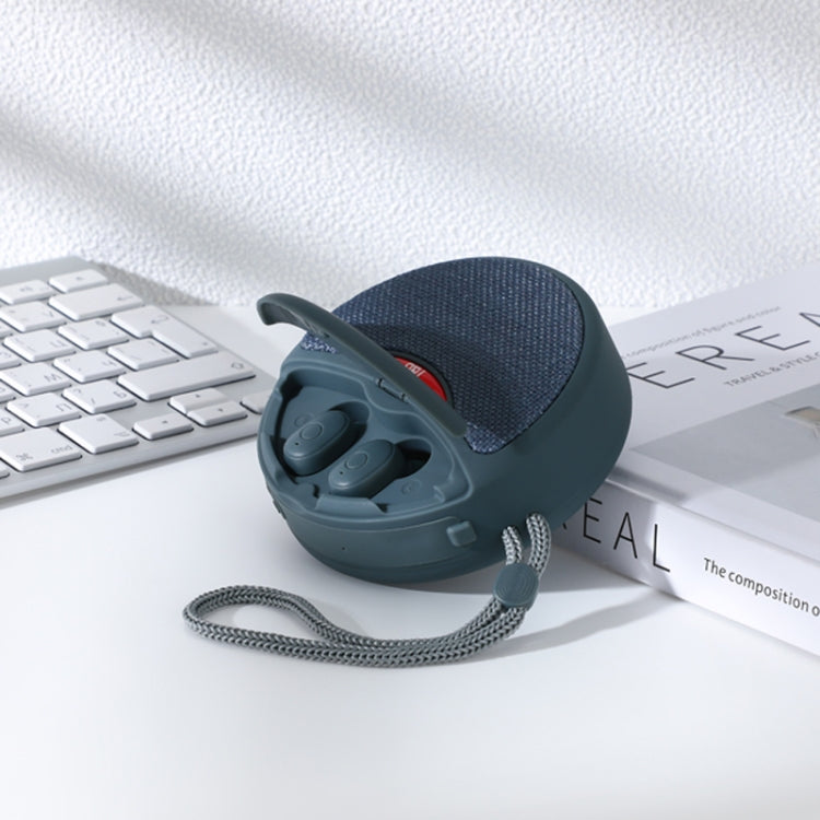 T&G TG808 2 in 1 Mini Wireless Bluetooth Speaker Wireless Headphones(Grey) Eurekaonline