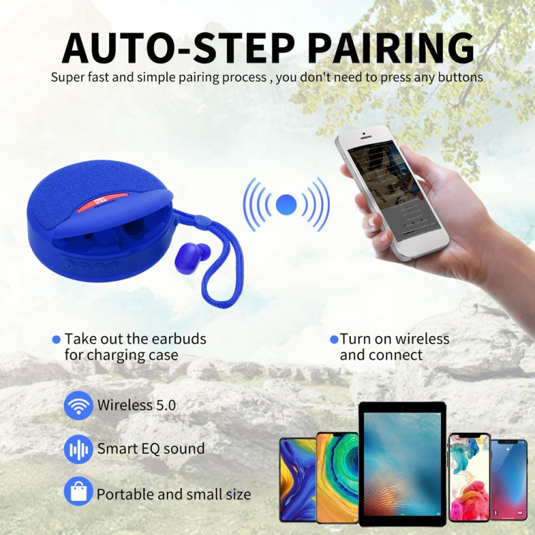 T&G TG808 2 in 1 Mini Wireless Bluetooth Speaker Wireless Headphones(Grey) Eurekaonline