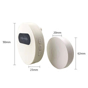 T10-1 1 For 1 Lighting Self-Power Generation Wireless Intelligent Doorbell(UK Plug White) Eurekaonline