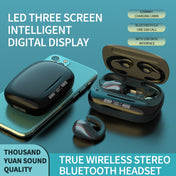 T20 TWS Bluetooth 5.0 Touch Wireless Bluetooth Earphone with Three LED Battery Display & Charging Box, Support Call & Voice Assistant(Champagne Gold) Eurekaonline