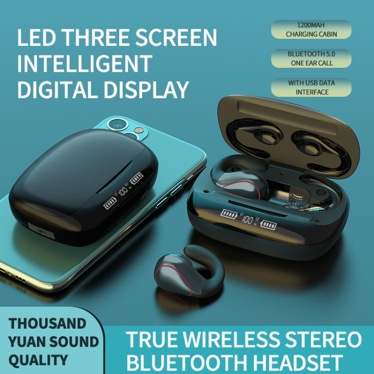 T20 TWS Bluetooth 5.0 Touch Wireless Bluetooth Earphone with Three LED Battery Display & Charging Box, Support Call & Voice Assistant(Champagne Gold) Eurekaonline