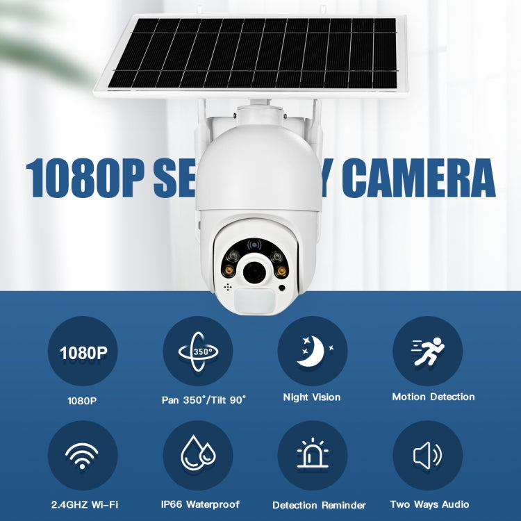 T22 1080P Full HD Solar Powered 4G Network US Version Camera, Support PIR Alarm, Night Vision, Two Way Audio, TF Card Eurekaonline