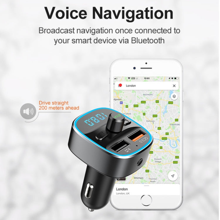 T25S Car MP3 Player Multi-function BT5.0 Dual USB Chargers Eurekaonline