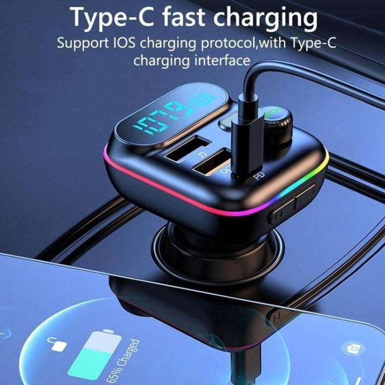T70 Car MP3 Player FM Transmitter with Bluetooth USB Car Mobile Charger QC3.0 Quick Charge U Disk Music Player FM Modulator Eurekaonline