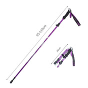 TANERDD TR-D0001 Trekking Poles Aluminum Alloy Folding Outdoor Handrails Trekking Walking Sticks(Short Model (Purple)) Eurekaonline