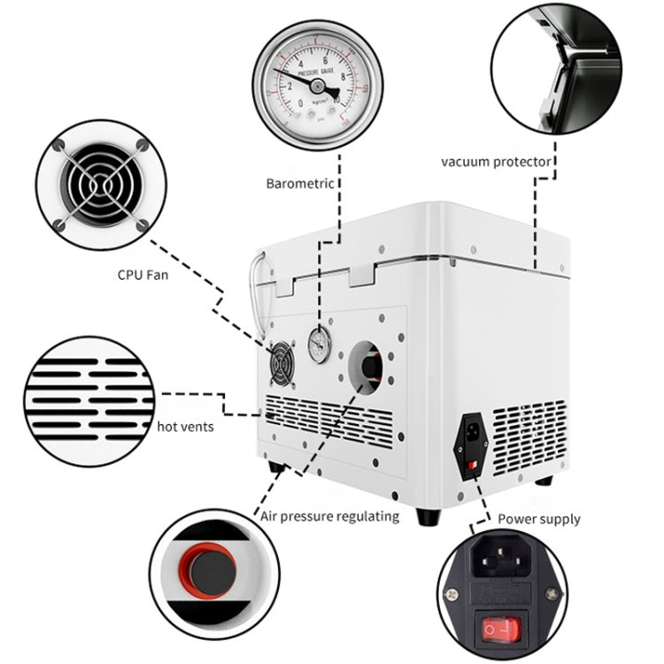 TBK808A Fitting and Defoaming All-in-one OCA Vacuum Laminating Machine, EU Plug Eurekaonline