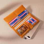 TP-189 Oilskin Leather Multi-functional Zipper RFID Leather Wallet(Purple) Eurekaonline