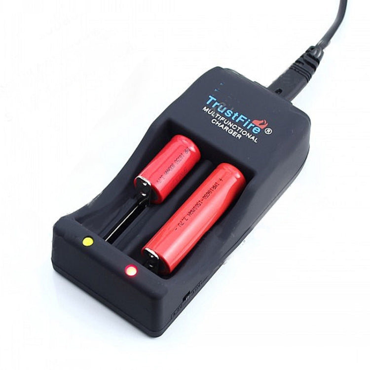 TR-006 Multi-function Battery Charger for 16340 / 18650 / 25500 / 26650 / 26700(Black) Eurekaonline