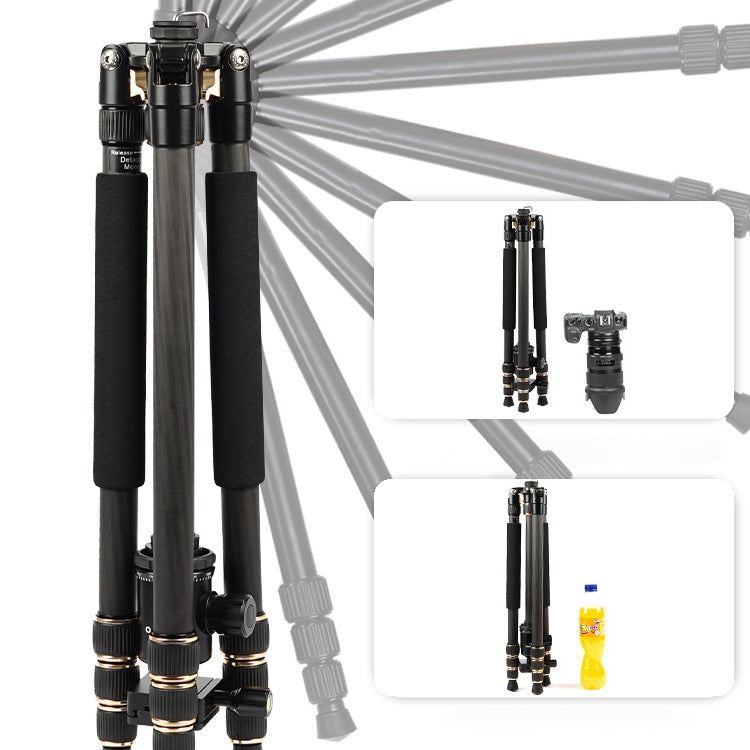 TRIOPO 853 Adjustable Portable Carbon Fiber Tripod with D2-A Ball Head for SLR Camera Eurekaonline