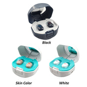 TWS On-Ear Sound Amplifier Hearing Aid with Charging Compartment(Black) Eurekaonline
