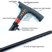 Ten-speed Adjustable Cane With Light And Radio Alarm For The Elderly Eurekaonline