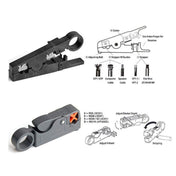 Three-purpose Network Cable Clamp Tester Hand Tool Set Home Network Repair Kit, Style:12 in 1 Eurekaonline