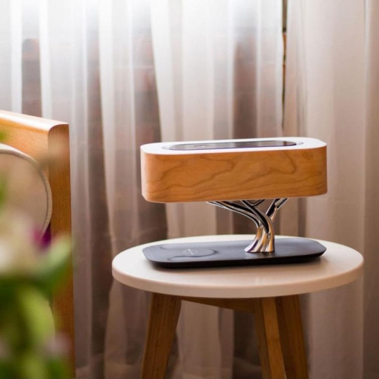 Tree Light Bluetooth Speaker Desk Lamp Phone Wireless Charger, UK Plug Eurekaonline