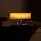 Tree Light Bluetooth Speaker Desk Lamp Phone Wireless Charger, UK Plug Eurekaonline