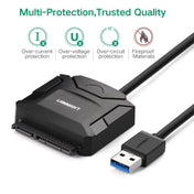 UGREEN USB 3.0 to SATA Adapter Cable Converter for 2.5 / 3.5 inch Hard Drive Disk HDD and SSD, Support UASP SATA 3.0(Black) Eurekaonline