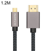 ULT-unite Gold-plated Head HDMI Male to Micro HDMI Male Nylon Braided Cable, Cable Length: 1.2m (Black) Eurekaonline