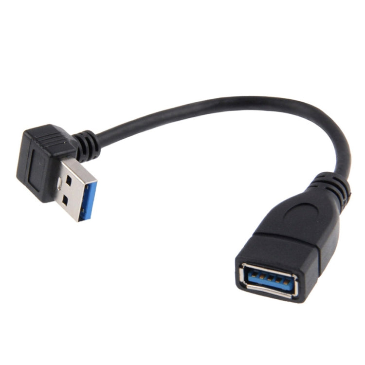 USB 3.0 Down Angle 90 degree  Extension Cable Male to Female Adapter Cord, Length: 15cm Eurekaonline