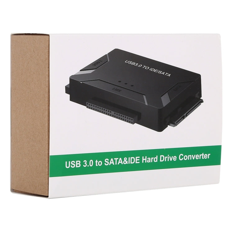 USB 3.0 to SATA / IDE Hard Disk Drive Converter Adapter Cable for 2.5 inch / 3.5 inch SATA IDE HDD, Cable Length: 1m Eurekaonline