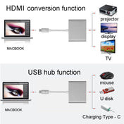 USB-C / Type-C 3.1 Male to USB-C / Type-C 3.1 Female & HDMI Female & USB 3.0 Female Adapter(Black) Eurekaonline