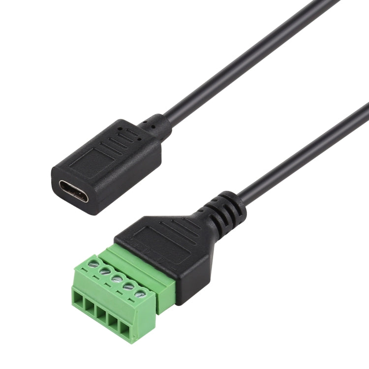 USB-C / Type-C Female to 5 Pin Pluggable Terminals Solder-free USB Connector Solderless Connection Adapter Cable, Length: 30cm Eurekaonline