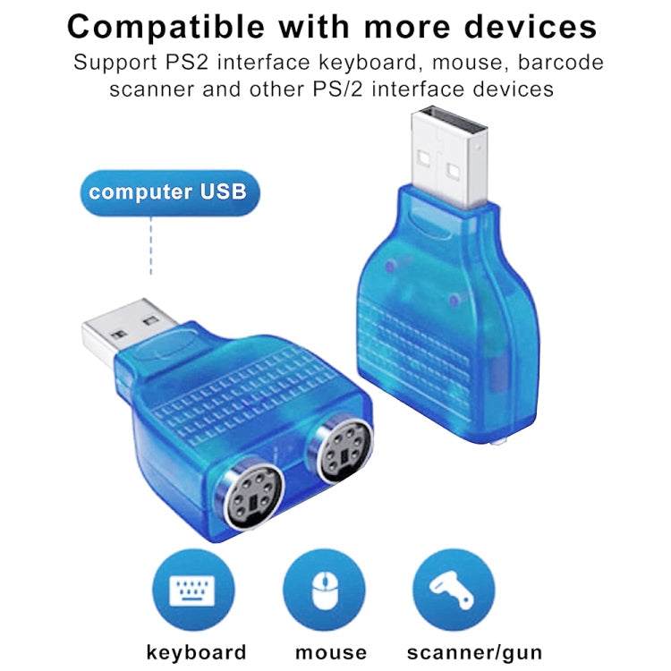 USB Male to PS/2 Female Adapter for Mouse / Keyboard Eurekaonline