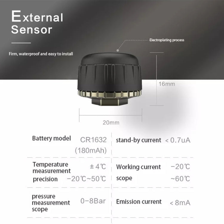 USB TPMS Tire Pressure Monitoring System Android with External Sensor for Car Radio DVD Player Eurekaonline