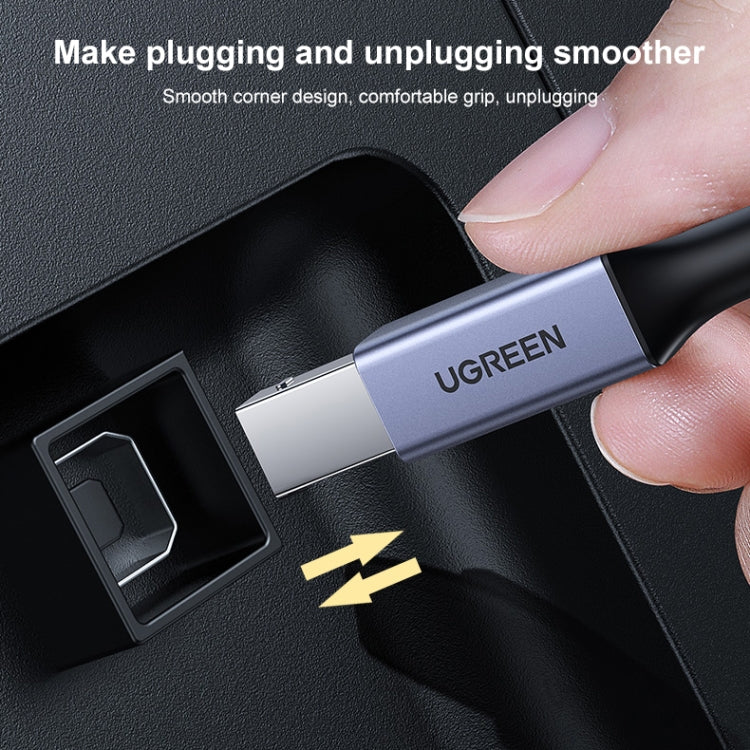 Ugreen Type-C / USB-C to Type-B Printer Nylon Braid Connect Data Cable, Length: 3m Eurekaonline