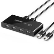 Ugreen USB Switch Selector 2 USB Ports Sharing 4 USB Ports Switcher Adapter for Mouse, Keyboard, Printer Eurekaonline
