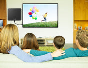Ultra-thin Indoor HD Digital TV Antenna with 50 Miles Long Range Amplifier(Black) Eurekaonline