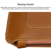 Universal Genuine Leather Business Zipper Laptop Tablet Bag For 12 inch and Below(Brown) Eurekaonline